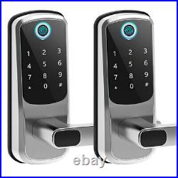 2PCS Smart Door Lock Biometric Fingerprint Digital Keypad Keyless Entry Code APP