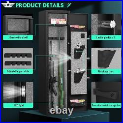 2-3 Rifle Gun Safe Biometric Fingerprint Long Gun Safe for Home Rifle & Shotgun