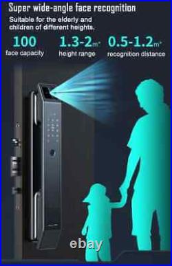 3D Face Recognition Unlock Digital Door Lock With Camera FIngerprint Password