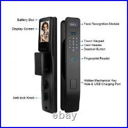 3D Face Tuya Smart Door Lock Biometric Fingerprint IC Card Unlock APP Camera2023