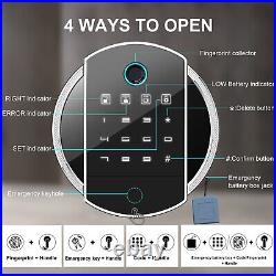 5 Gun Rifle Biometric Storage Safe Cabinet Security Fingperint Lock Quick Access