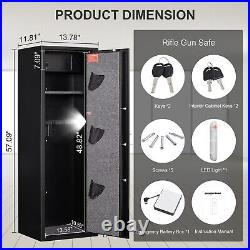 5 Gun Safe Fingerprint Digital Password Rifle Cabinet Quick Access Pistol