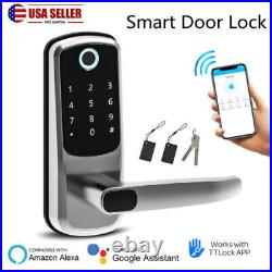 6 in-1 Smart Door Lock Wifi Biometric Fingerprint Touch Password Keyless Keypads