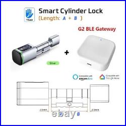 APP Fingerprint RFID Card DIY Cylinder Lock Biometric Electronic Smart Door Lock