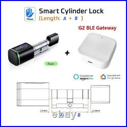 APP Fingerprint RFID Card DIY Cylinder Lock Biometric Electronic Smart Door Lock