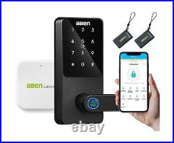 BBEN WiFi Smart Lock with Gateway, Biometric Fingerprint Keyless Entry Door Lo