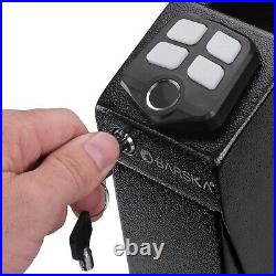 Barska Quick Access Biometric Keypad Handgun Desk Safe AX13092