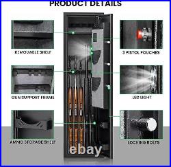 Biometric Fingerprint Gun Safe, 3-5 Rifle Gun Safes for Home Rifle and Pistols