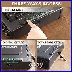 Biometric Fingerprint Gun Safe With 3 Quick Access Handgun Safe Digital Keypad New