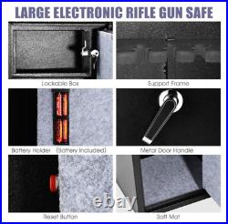 Biometric Fingerprint Rifle Safe Quick Access 5-Gun Cabinet Lockbox Lock Storage