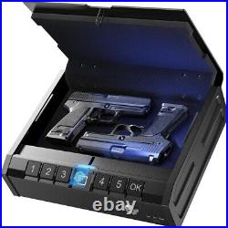 Biometric Gun Safe for Pistols, Handgun, Quick-Access Firearm Safety Device with