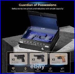 Biometric Gun Safe for Pistols, Handgun, Quick-Access Firearm Safety Device with