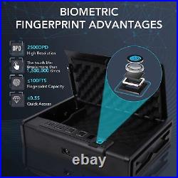 Biometric Gun Safes, Quick Access Gun Lock Box with Fingerprint & Digital Key