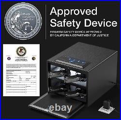 Biometric Pistol Safe Hand Gun Safe Fingerprint/ Digital Keypad Plug-in Powered