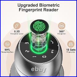 Biometric Smart Door Lock with Fingerprint & Keypad App Control Satin Nickel