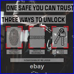 Black Rain Ordnance Gun Safe with Biometric Fingerprint or KeyPad Lock