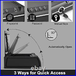 Costway Quick-Access Dual Firearm Safety Device with Biometric Fingerprint Lock