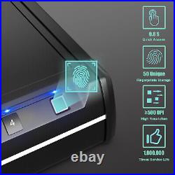 Costway Safety Gun Box Dual Firearm Safety Device with Biometric Fingerprint Lock