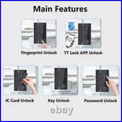 Digital Glass Door Lock Bluetooth Biometric Fingerprint Reversible Safety Tool