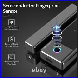 Digital Glass Door Lock Bluetooth Biometric Fingerprint Reversible Safety Tool