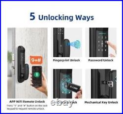 Digital Lock Fingerprint Password Aluminum Alloy TUYA WiFi Frosted Panel Door