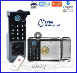 Digital Lock Fingerprint Zinc Alloy Keyless Bluetooth Waterproof Electronic Door