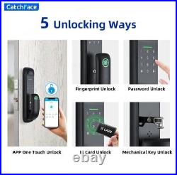 Electronic Fingerprint Biometric Frosted Panel Digital Smart Door Lock WiFi TUYA