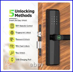 Electronic Fingerprint Lock Digital Wifi Biometric Security Steel Wooden Door