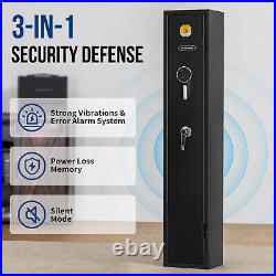 Fingerprint 3 Rifles Guns Safe Key Keyboard Digital Quick Access Pistols Rack US