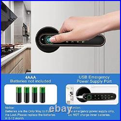 Fingerprint Door Lock, Biometric Door Knob, Keyless Entry Door Handle with Fi