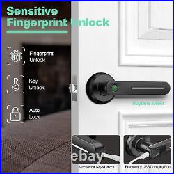 Fingerprint Door Lock, Biometric Door Lock Keyless Entry Door Locks with Handle