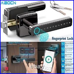 Fingerprint Door Lock Handle Door Keyless Entry Biometric Keypad Deadbolt Lock