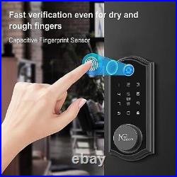 Fingerprint Door Lock, Smart Deadbolt with Bluetooth, Biometric Fingerprint