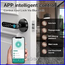 Fingerprint Door Lock-Smart Door knob, biometric Door Lock, with Black APP