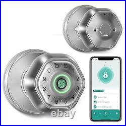 Fingerprint Door Lock- Smart Door knob, biometric Door Lock, with Satin Nickel