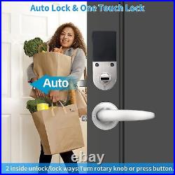 Fingerprint Door Lock with 2 Level Handles, Smart Door Lock, Keyless Entry Do