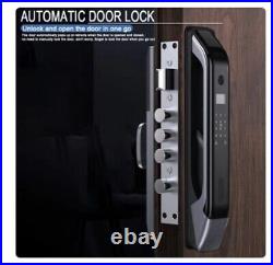 Fingerprint Lock Key Unlock Rechargeable Durable Metal Steel Wooden Brass Door