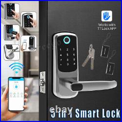 Fingerprint Smart Door Lock Biometric Door Lock With Handle WiFi App Control New