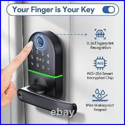 Fingerprint Smart Door Lock Keyless, Keypad Entry Biometric, A-Keypad Lock