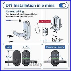 Fingerprint Smart Door Lock Keyless, Keypad Entry Biometric, A-Keypad Lock