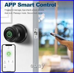 GeekTale Smart Door knob & Deadbolt combo Pack, Fingerprint Smart Lock Biometric