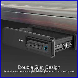 Gun Pistol Drawer Safe Box Biometric Fingerprint Combination Lock Handgun Quick