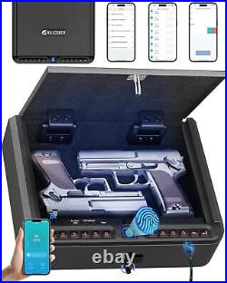 Gun Safe Biometric Fingerprint Full-digital Keypad Key APP Lock Bedside Home New