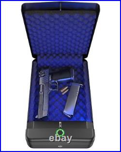 Gun Safe, Small Pistol Safe Biometric Gun Safes for Handgun, Fingerprint Quic