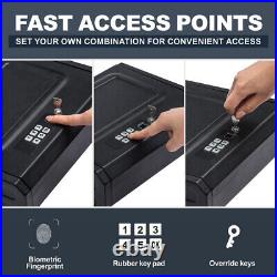 Gun Safes for Pistols Biometric Smart Handgun Safe Box with Fingerprint Lock