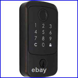 Hubspace Aged Bronze Biometric Fingerprint Touchpad Deadbolt