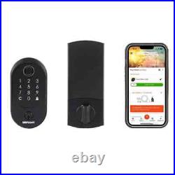 Hubspace Matte Black Biometric Fingerprint Touchpad Deadbolt