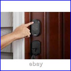 Hubspace Matte Black Biometric Fingerprint Touchpad Deadbolt