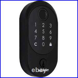 Hubspace Matte Black Biometric Fingerprint Touchpad Deadbolt