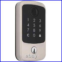 Hubspace Satin Nickel Biometric Fingerprint Touchpad Deadbolt